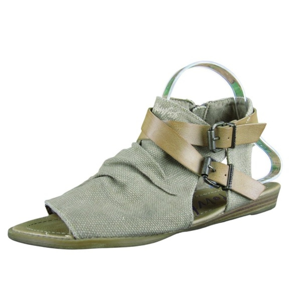 Blowfish Women's  Gladiator Brown Textile Sz 7.5‎ Medium Gently Used 2025